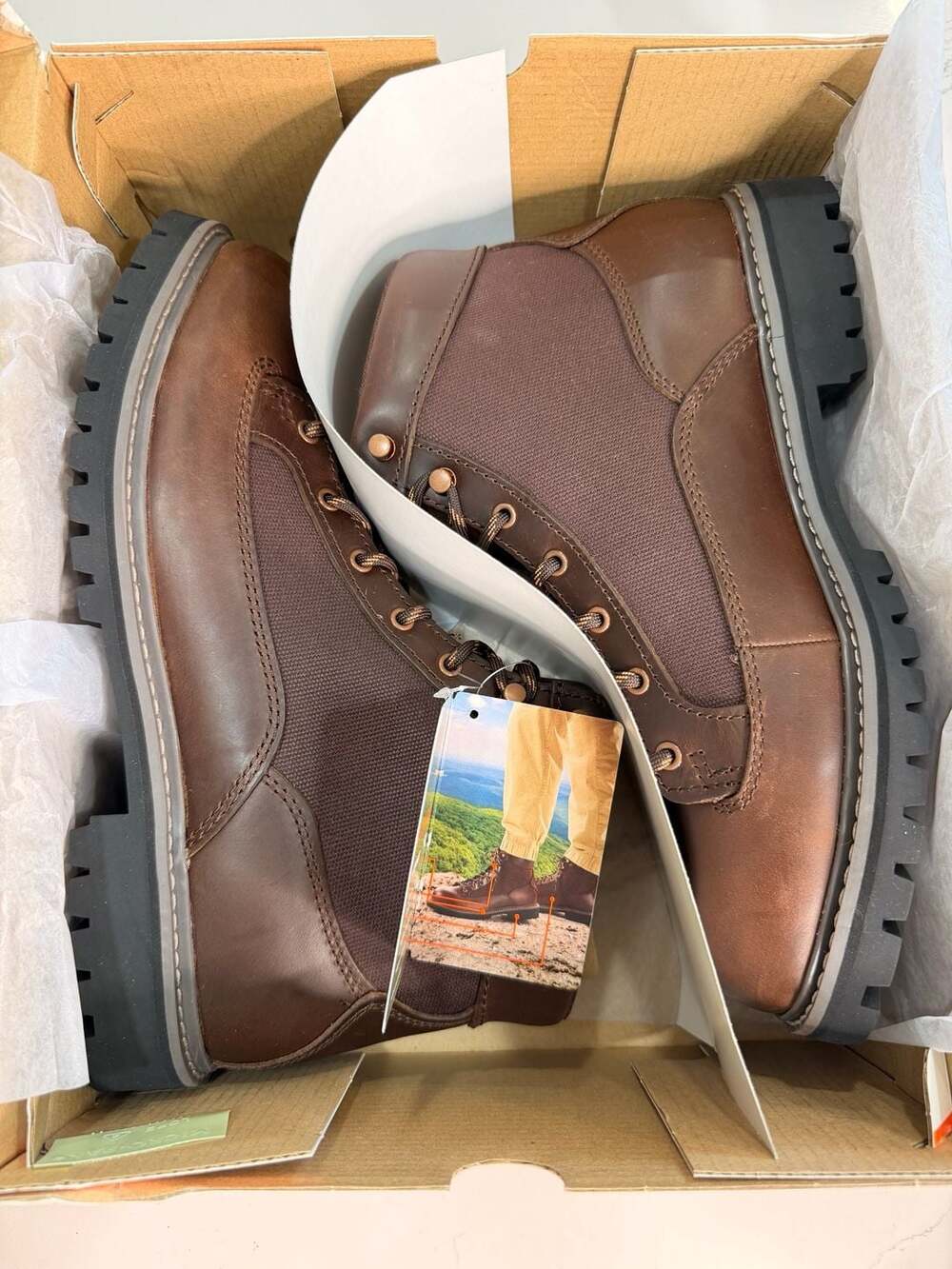 Ozark Trail OT Roofer Boot Size 10.5 Dark Brown Leather